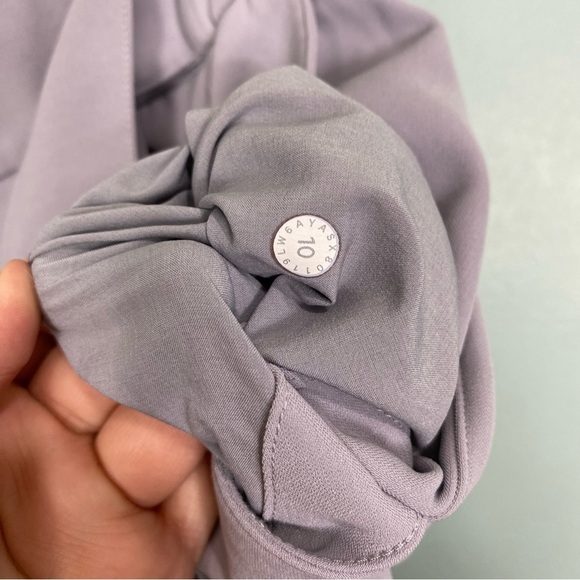 Lululemon Noir Crop Purple Pants Stretch Sz 4 W6AYAS‎ - Picture 7 of 8